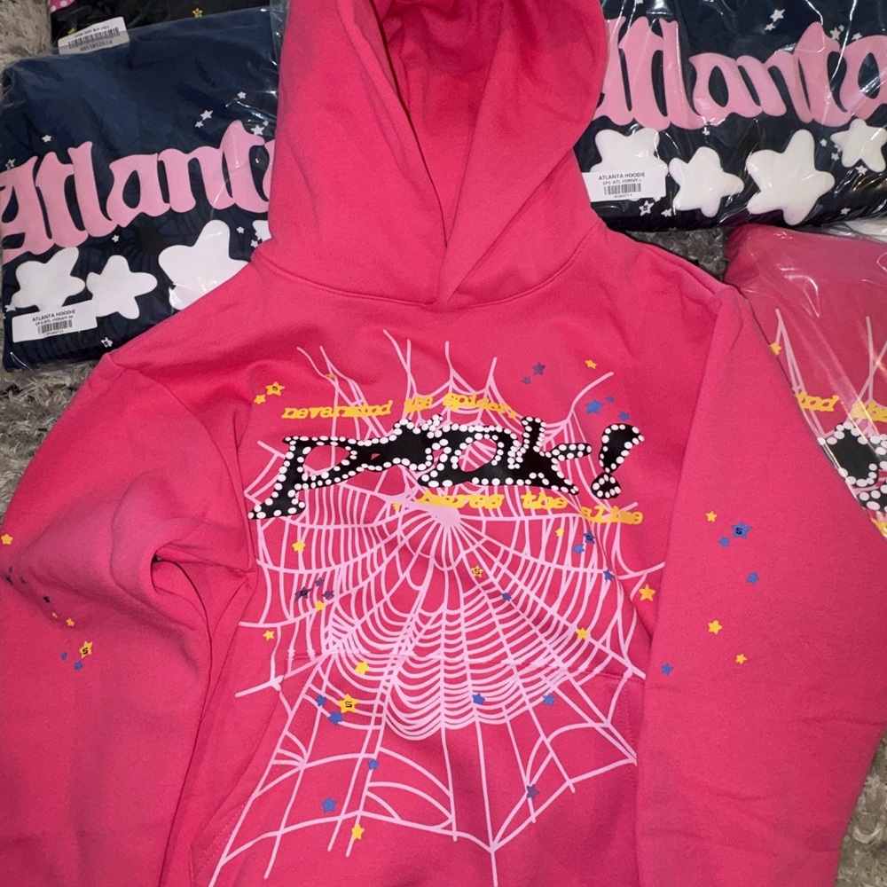 Pink Spider Hoodie (Large)